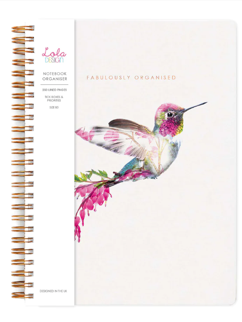 Hummingbird Wiro Bound Organiser / Notebook