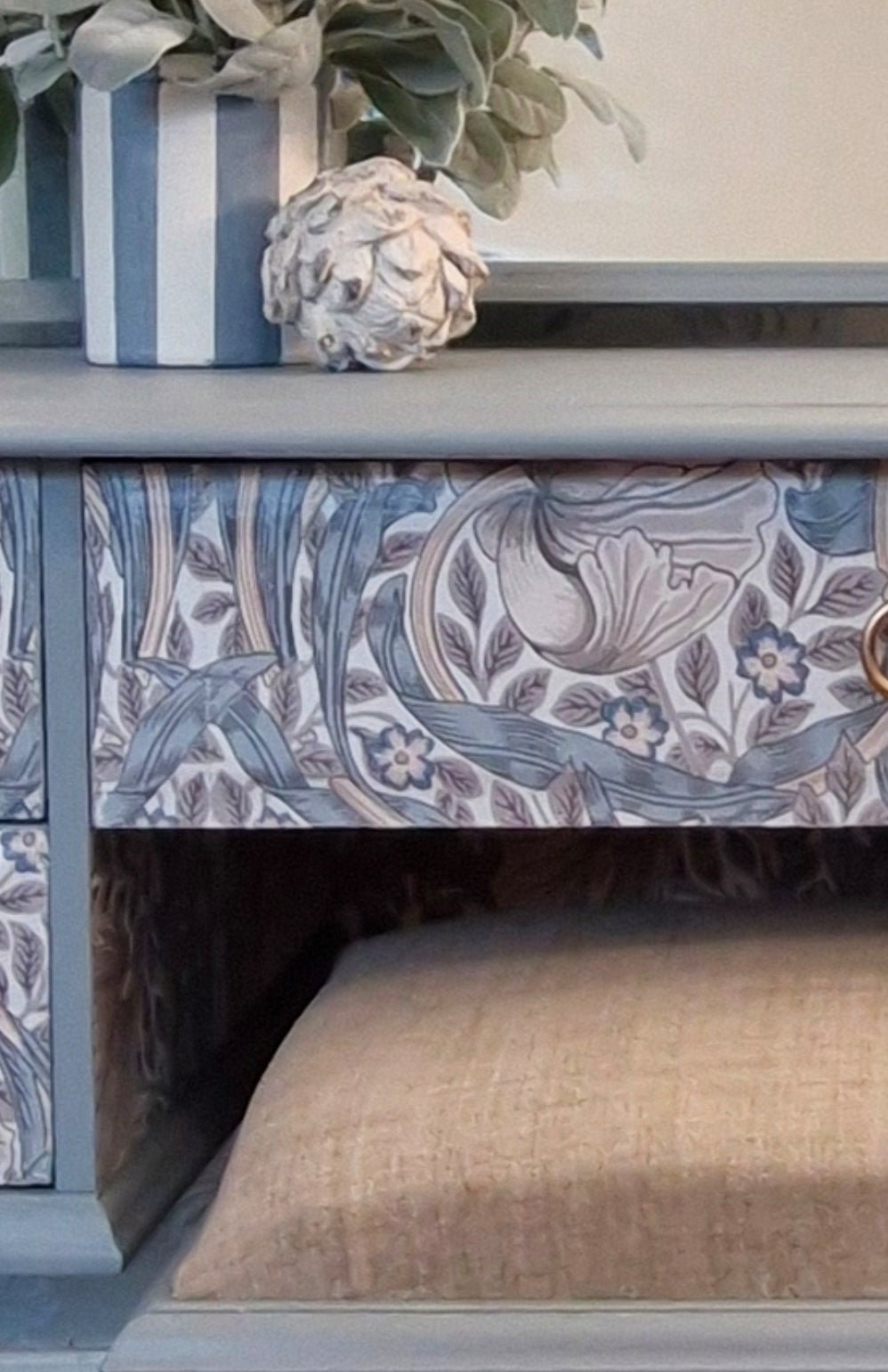 CUSTOM ORDER AVAILABLE | William Morris–Inspired Stag Minstrel Dressing Table