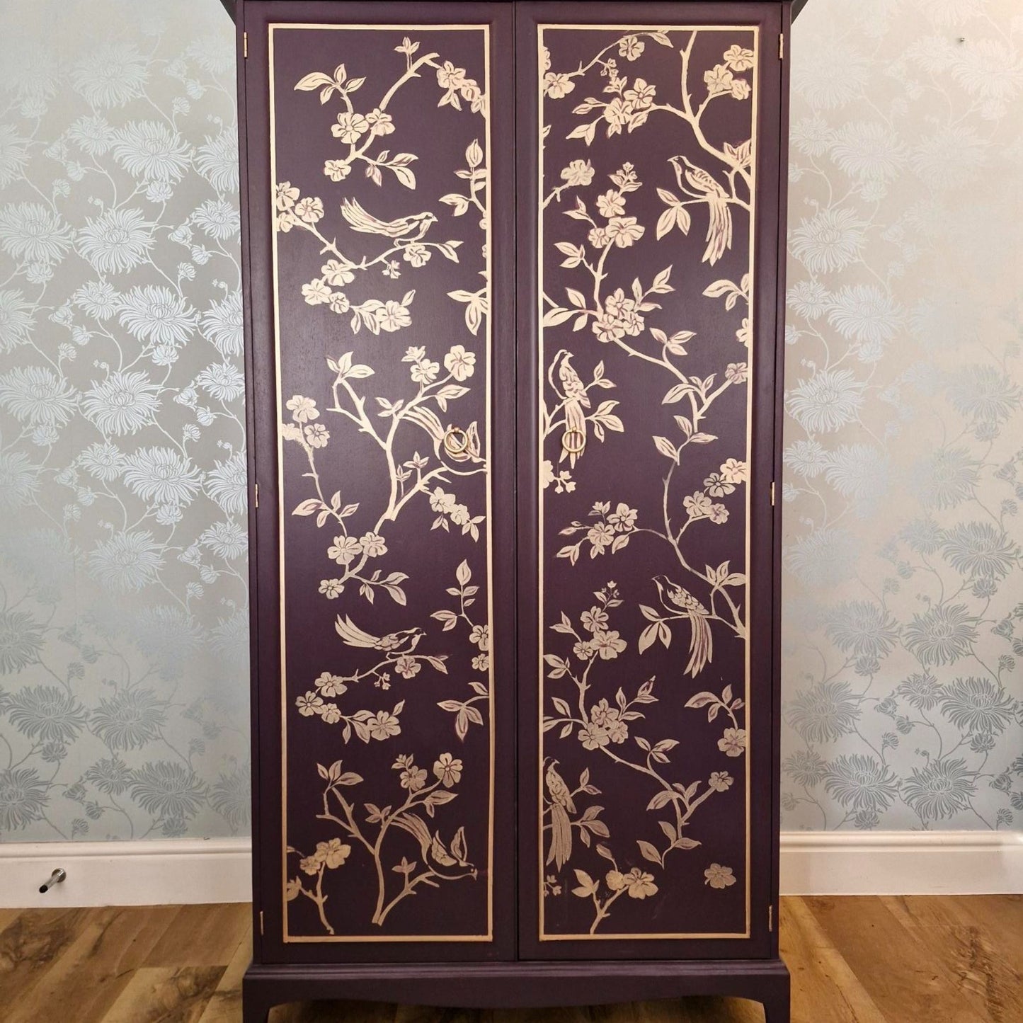 Stag Minstrel Double Wardrobe painted in Fusion Mineral Paint velvet plum