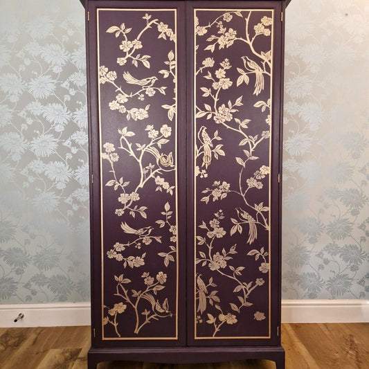 Stag Minstrel Double Wardrobe painted in Fusion Mineral Paint velvet plum