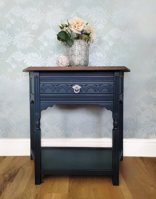 Chestler Blue Side Table / Hall Table Entry Way Table