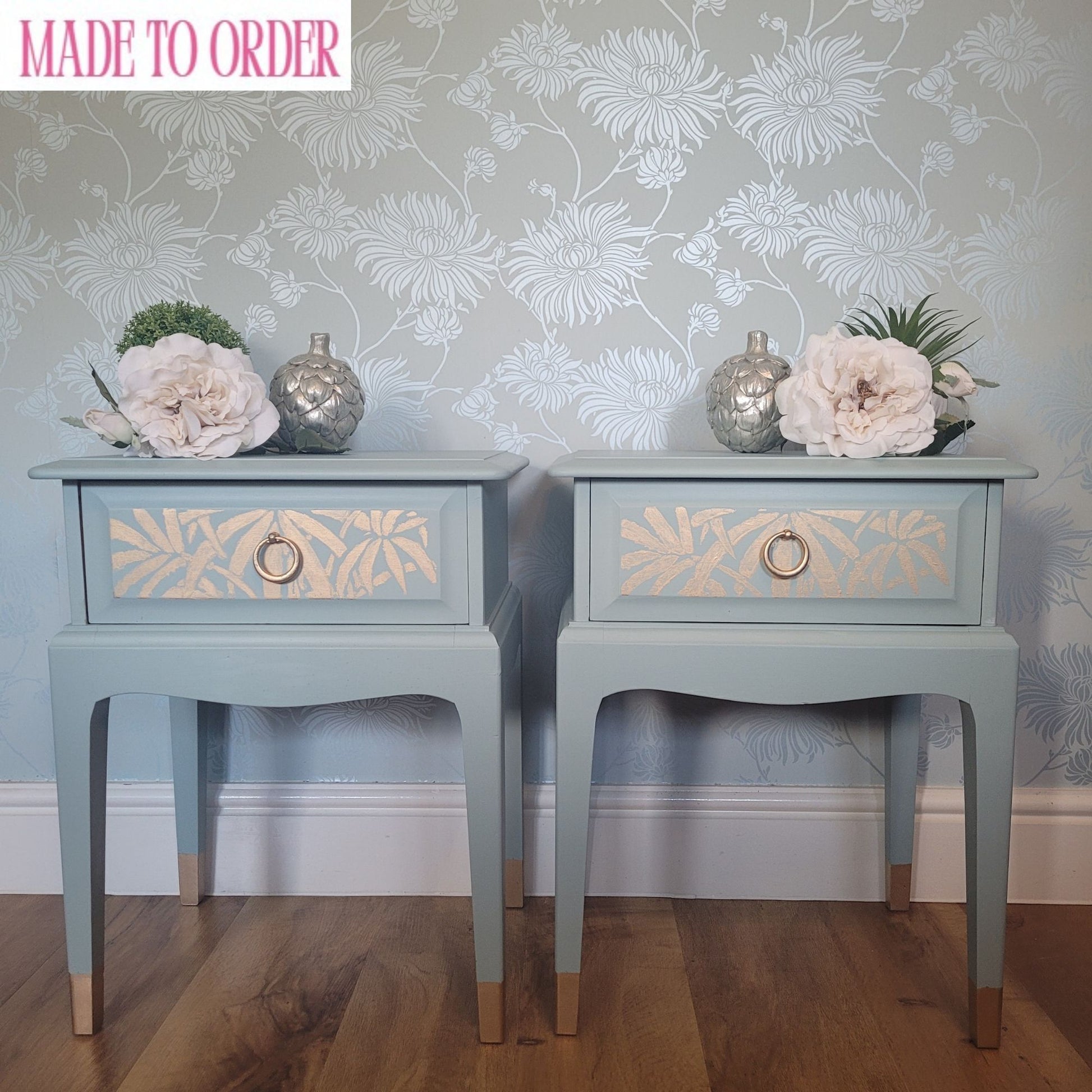 Custom painted to order Stag Minstrel Leggy Bedside Tables - Design Your Own, Choose your own colour paint.