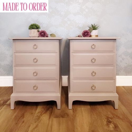 CUSTOM PAINTED TO ORDER | Stag Minstrel Tall Four Drawer Bedside Tables, Bedroom Furniture, Versatile Bedroom Storage