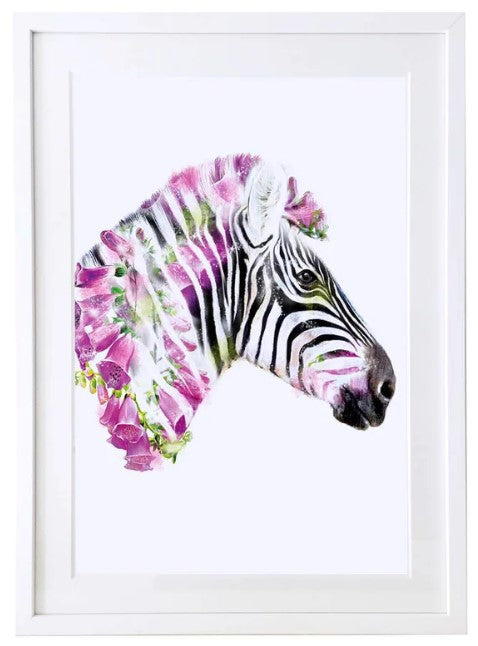 Zebra Art Print by Lola Design