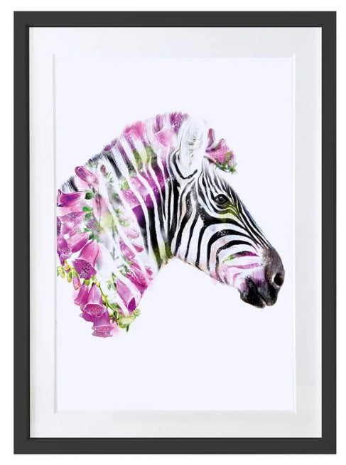 Zebra Art Print by Lola Design