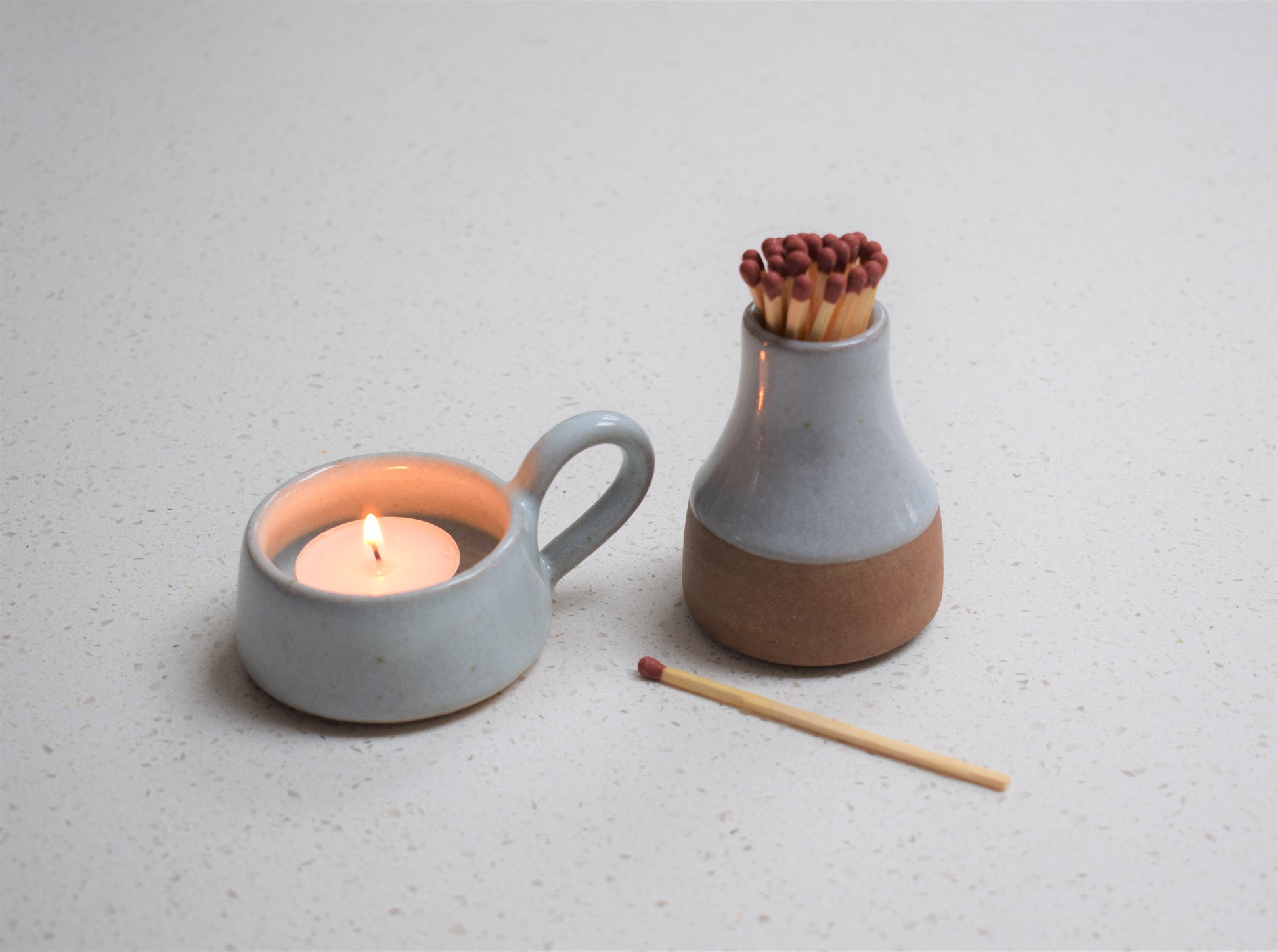 Stoneware Tea Light Cup - Milk White