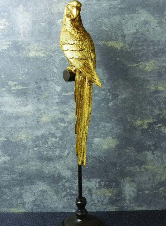 Gold Ornamental Parrot on Stand